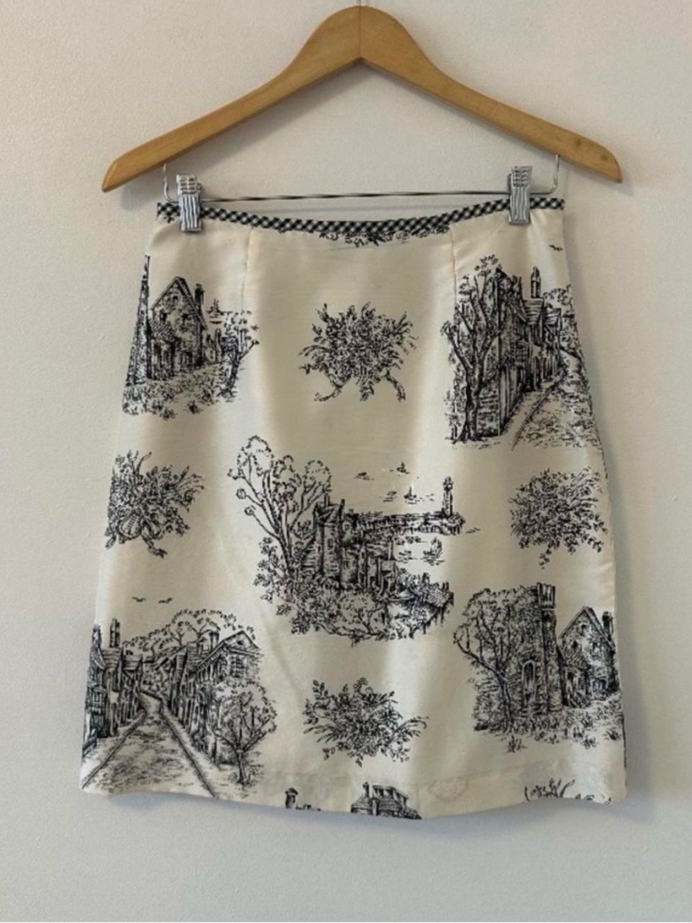 Harris Wallace Vintage Silk Toile Skirt | Size 6